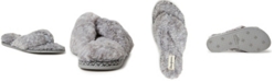 Dearfoams Women's Marie Furry Thong Slippers
